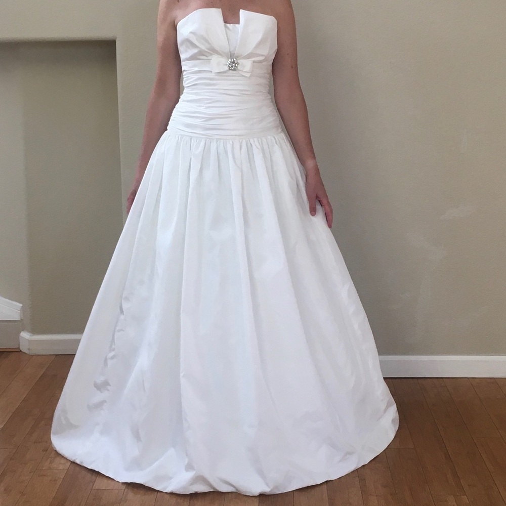 Mikaella Strapless Embellished Wedding Dress 10